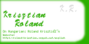 krisztian roland business card